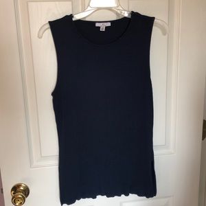 Halston brand tank with side vents